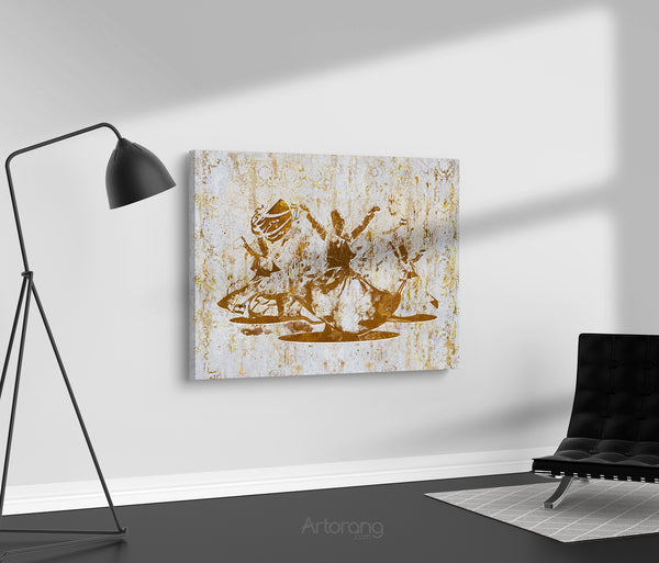 Whirling Dervishes Canvas Print with Rumi Quote - Sufi Dance Wall Art
