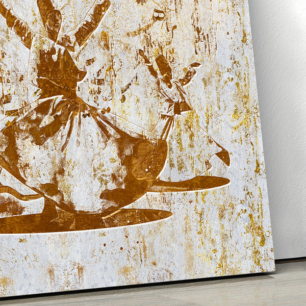 Whirling Dervishes Canvas Print with Rumi Quote - Sufi Dance Wall Art