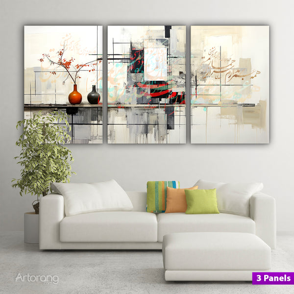 Extra Large Multi-Panel Persian Canvas Print Wall Art for Modern Decor