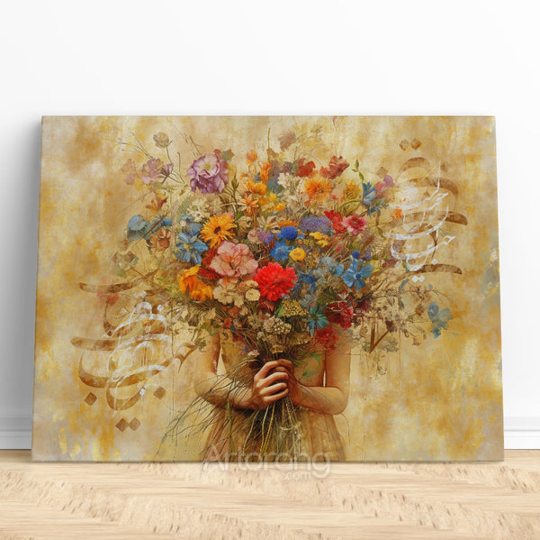 Elegant Rumi Canvas Print Wall Art - Persian Calligraphy Home Decor