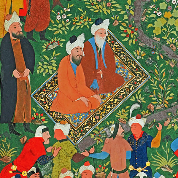 Sa’di’s Gulistan by Mahmud Muzahhib - Framed Persian Miniature Art