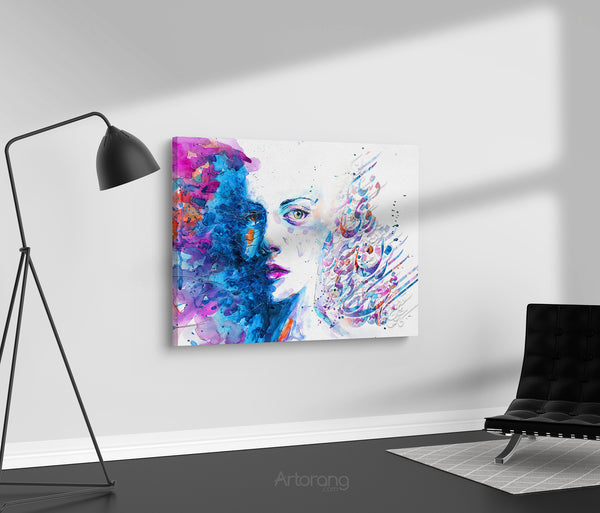 Persian Calligraphy Canvas Print of Didem Madak Poem in Farsi Art