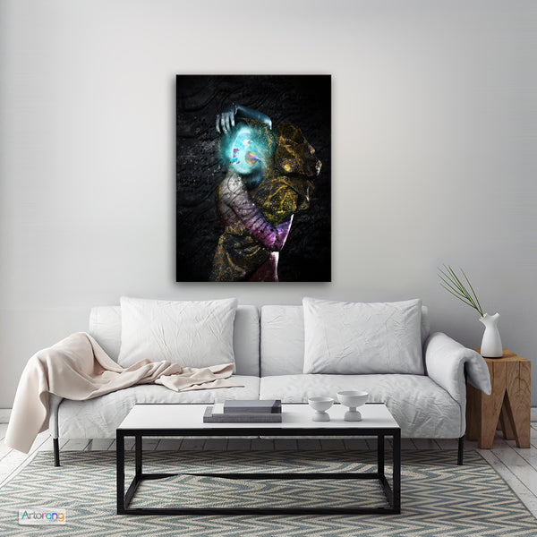 You should become all soul, Rumi quote and Persian girl wall art - Artorang