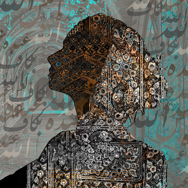 A prayer for love Arabic version | Girl with Arabic Pattern | Arabic Wall Art | Arabic Home Decor | Persian Art | Arabic calligraphy - Artorang