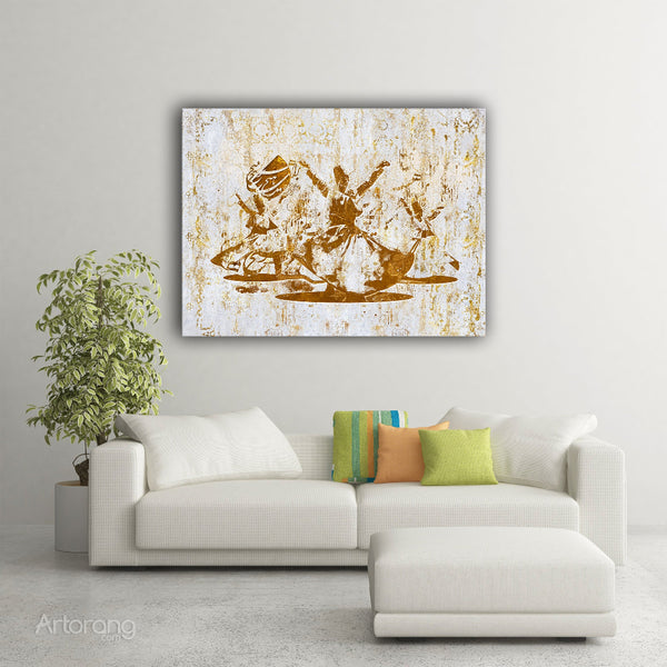 Whirling Dervishes Canvas Print with Rumi Quote - Sufi Dance Wall Art