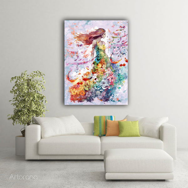 Persian Calligraphy Canvas Print - Rumi Bloom Wall Art for Modern Decor