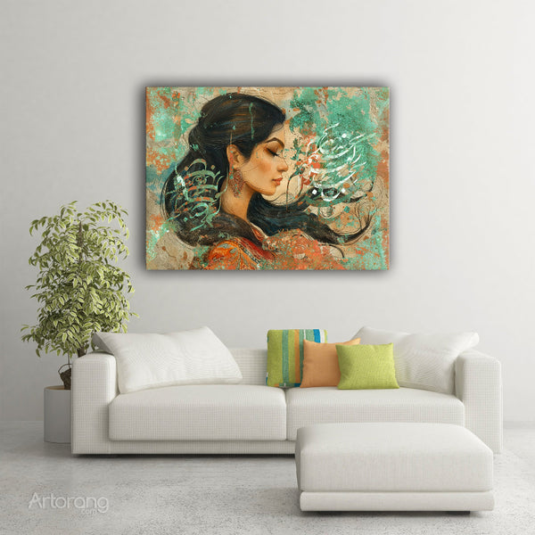 Rumi Canvas Print Wall Art - Persian Calligraphy Sufi Poetry Decor