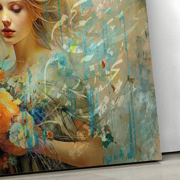 Your Face, My Awakening Rumi Canvas Print - Romantic Persian Calligraphy Art