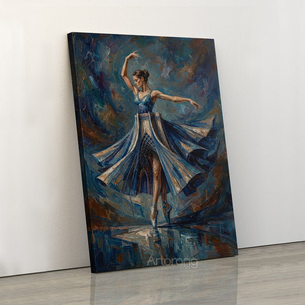 Persian Girl in Azadi Tower Skirt - Stunning Canvas Print Wall Art