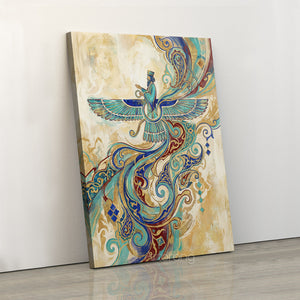 Echoes of the Divine Wing Persian spiritual canvas wall art