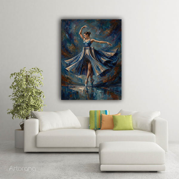 Persian Girl in Azadi Tower Skirt - Stunning Canvas Print Wall Art