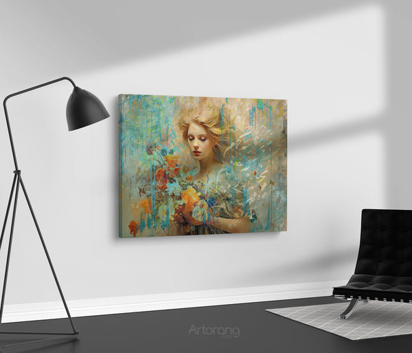 Your Face, My Awakening Rumi, Canvas Print Wall Art, Romantic and Dreamy Persian Calligraphy Blends Mystical Love, Persian Art and Gift