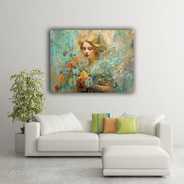 Your Face, My Awakening Rumi, Canvas Print Wall Art, Romantic and Dreamy Persian Calligraphy Blends Mystical Love, Persian Art and Gift