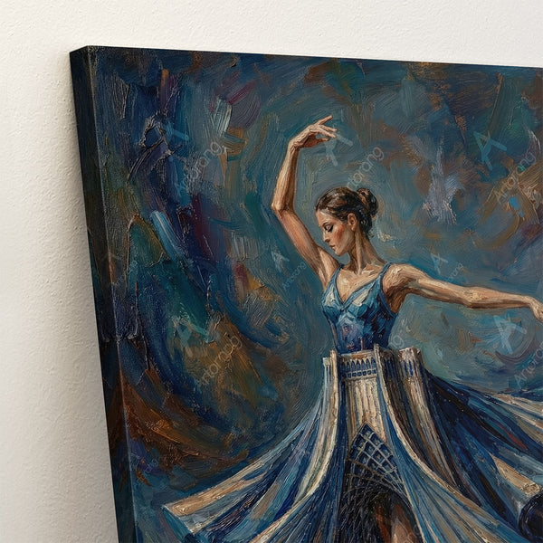 Persian Girl in Azadi Tower Skirt - Stunning Canvas Print Wall Art