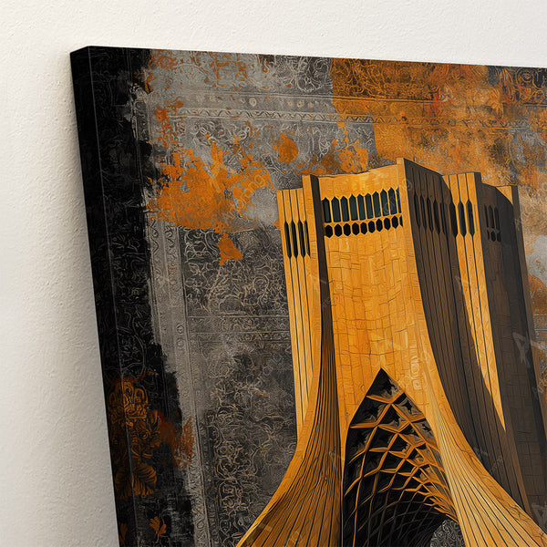Tehran Azadi Tower Canvas Print - Modern Wall Art Inspired by Persian Architecture
