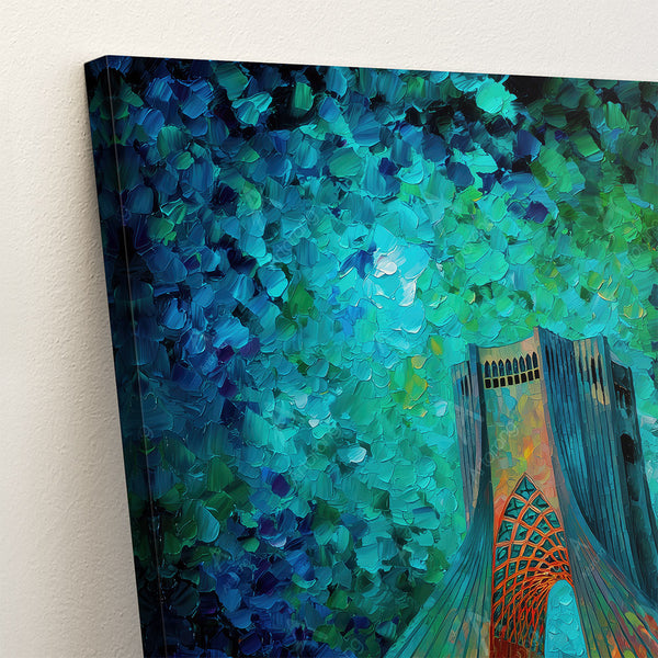 Tehran Azadi Tower Canvas Print – Vibrant Wall Art Inspired by Persian Architecture