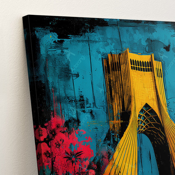 Tehran Azadi Tower Canvas Print - Vibrant Wall Art Inspired by Persian Culture