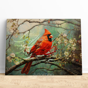 Artistic bird wall art inspired by Hafez poetry on canvas
