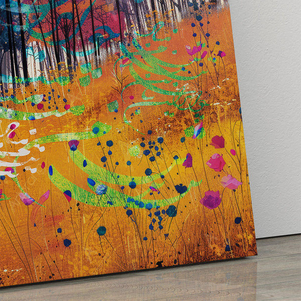 Detail shot of expressive paint textures in Artorang’s patriotic design.
