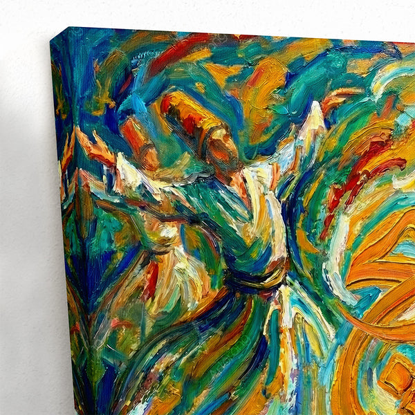 Sufi Dervishes Dance Canvas Print - Vibrant Wall Art Inspired by Persian Culture