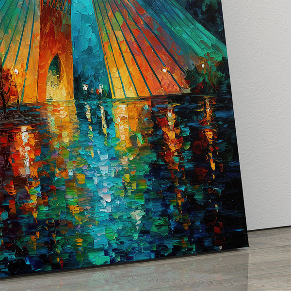 Tehran Azadi Tower Canvas Print – Vibrant Wall Art Inspired by Persian Architecture