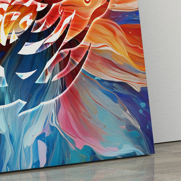 The Beauty of Nothingness, Persian Calligraphy Wall Art, Sufi Quote Canvas Print, Abstract Colorful Mystical Home Decor and Persian Gift