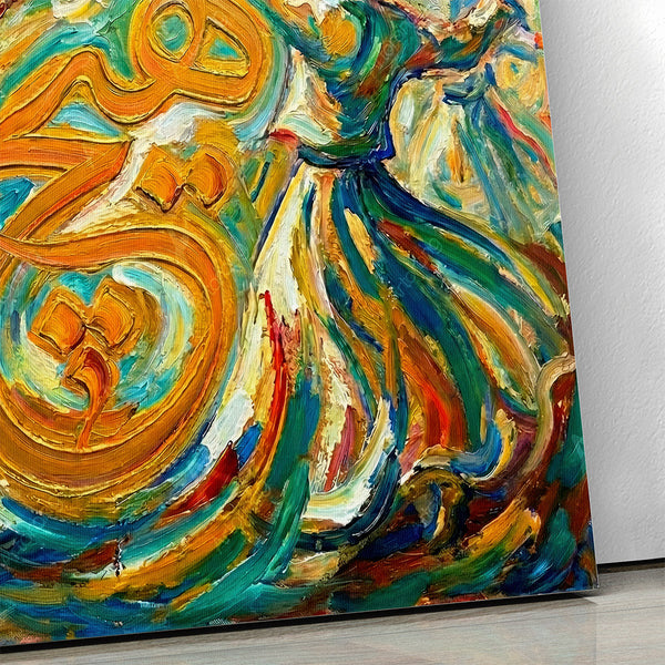 Sufi Dervishes Dance Canvas Print - Vibrant Wall Art Inspired by Persian Culture