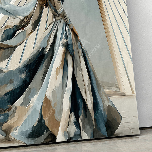 Majestic Persian Girl at Tehran Azadi Tower - Elegant Canvas Wall Art Triptych