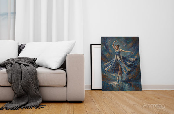 Persian Girl in Azadi Tower Skirt - Stunning Canvas Print Wall Art