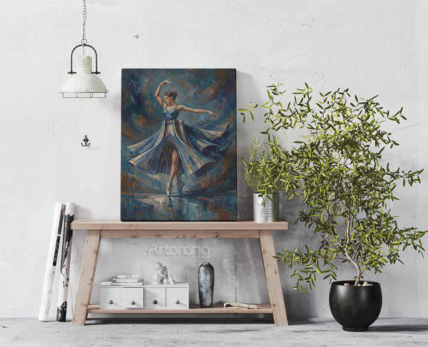 Persian Girl in Azadi Tower Skirt - Stunning Canvas Print Wall Art