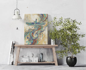 Elegant Persian inspired spiritual wall decor canvas print