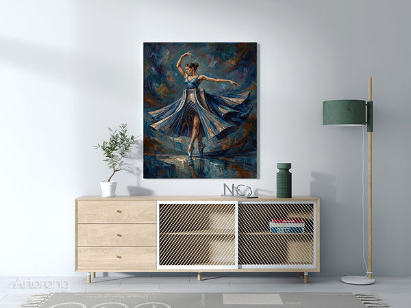 Persian Girl in Azadi Tower Skirt - Stunning Canvas Print Wall Art