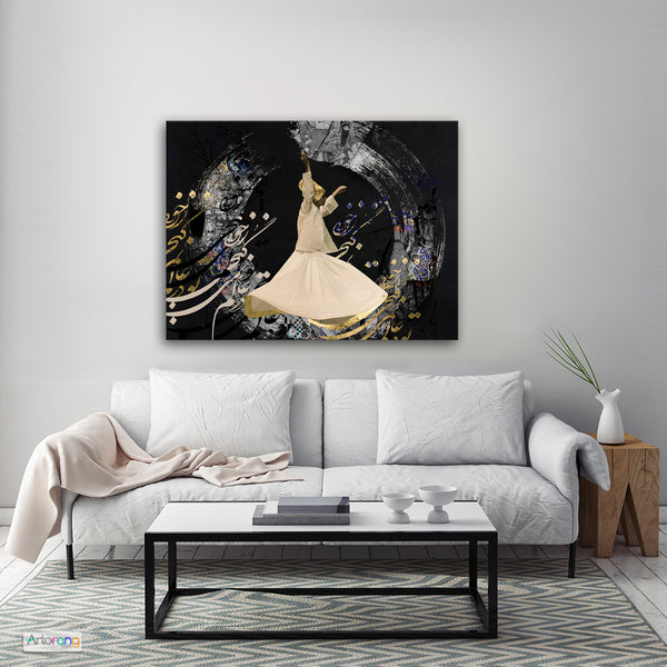 You are worth more than this world, The Sufi whirling dervishes wall art - Artorang