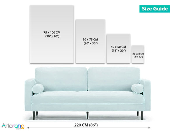 Custom family portrait painting canvas print with your text | Custom portrait from Photo | Custom wall art | Birthday gift | Unique gift - Artorang