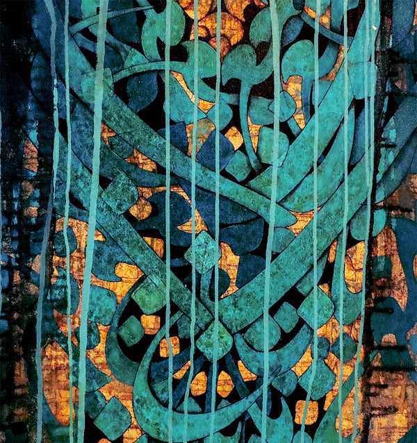 Persian and Arabic wall art with Nastaliq calligraphy | Middle Eastern art | Farsi calligraphy | Persian gift | Persian painting | Arabic art - Artorang