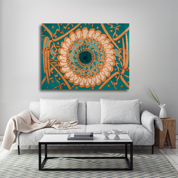 Come out of the circle of time And into the circle of love, painting print | Rumi | Persian calligraphy wall art canvas print | Persian art | Persian gift - Artorang
