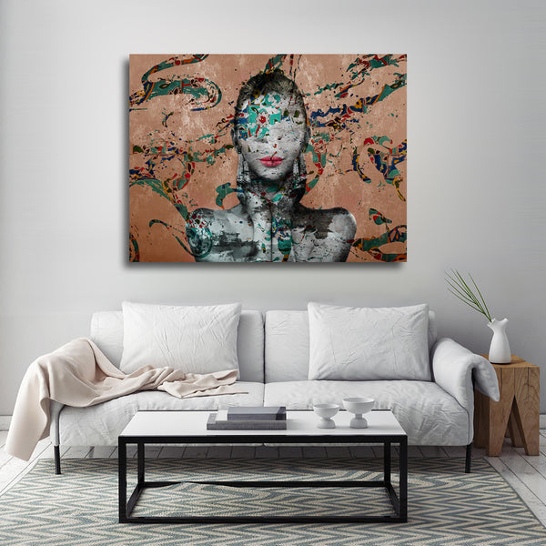 Faceless love Canvas Art | Persian Wall Art Canvas Art | Persian Home Decor | Arabic art | Persian pattern|Persian Gift