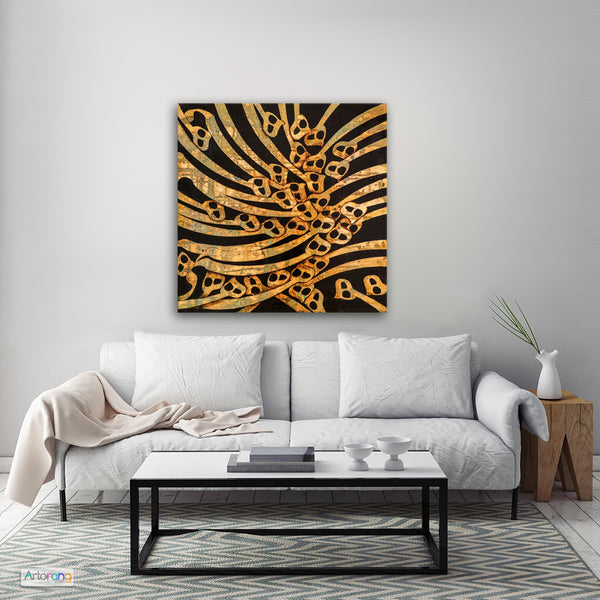 Persian letter H with two eyes wall art painting print, Farsi calligraphy, Persian gift - Artorang