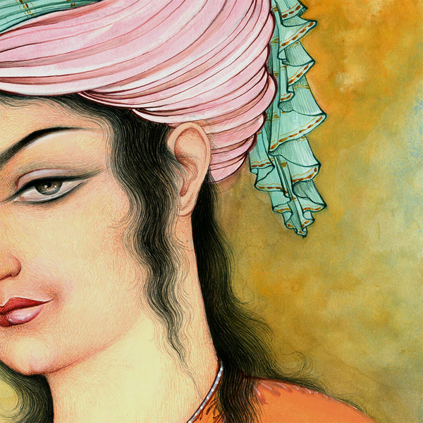 Persian woman miniature painting print, Persian miniature - Artorang