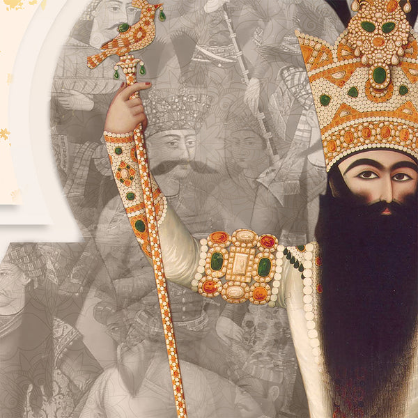 Fath-Ali Shah Qajar portrait wall art, Persian miniature, Persian gift - Artorang