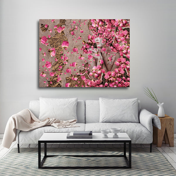 A garden of passion wall art canvas print | Persian home decor | Persian Calligraphy | Persian Art | Persian Art | Persian gift | Unique art - Artorang
