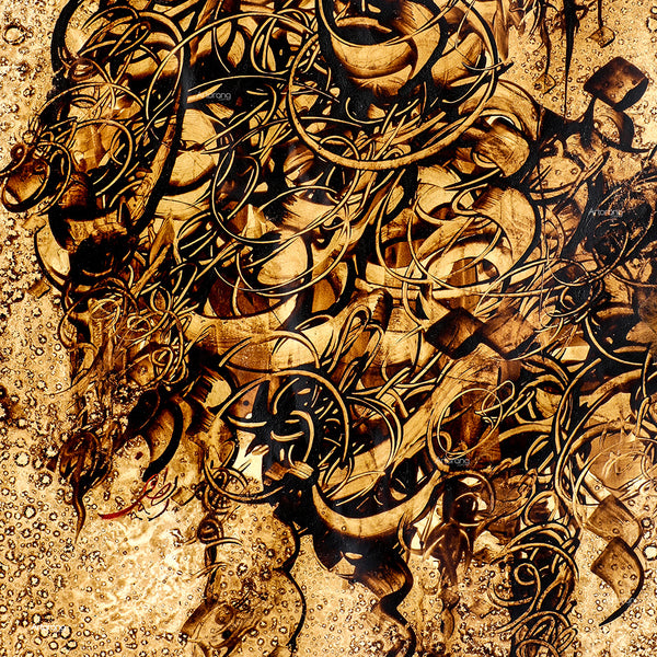Ancient Sufi dance and Rumi's whirling dervishes with calligraphy painting print version 2 - Artorang