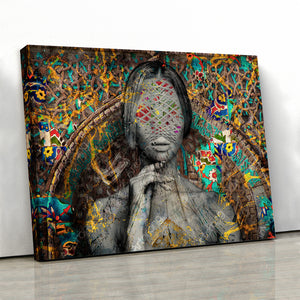 Persian girl and Persian culture Canvas Art | Persian Wall Art Canvas Art | Persian Home Decor | Arabic art | Persian pattern - Artorang