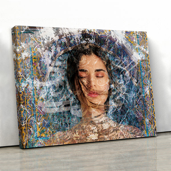 Silence is the language of god, Persian wall art canvas print