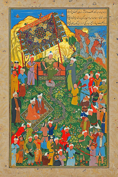 Copy of Sa’di’s Gulistan by Mahmud Muzahhib, Persian traditionally miniature available with frame