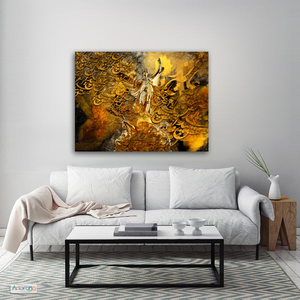 Love appeared and set fire, Hafez quote canvas print wall art - Artorang