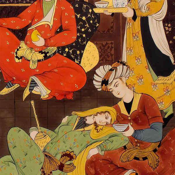 Ancient Persian banquet of music and dance wall art, Persian gift - Artorang