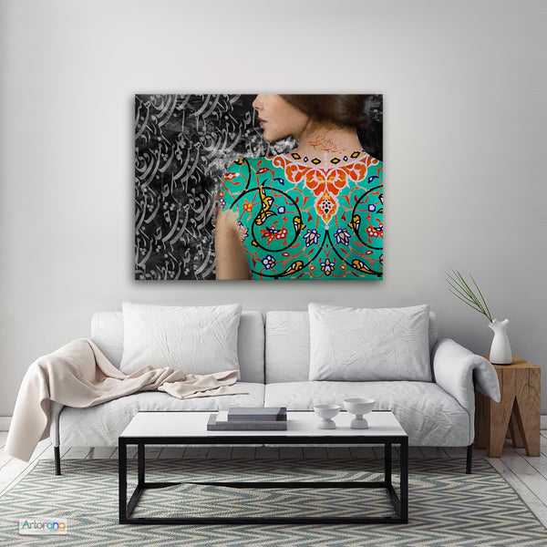 Secrets of the universe and Persian tile, Hafez quote & Persian calligraphy wall art, Persian gift - Artorang