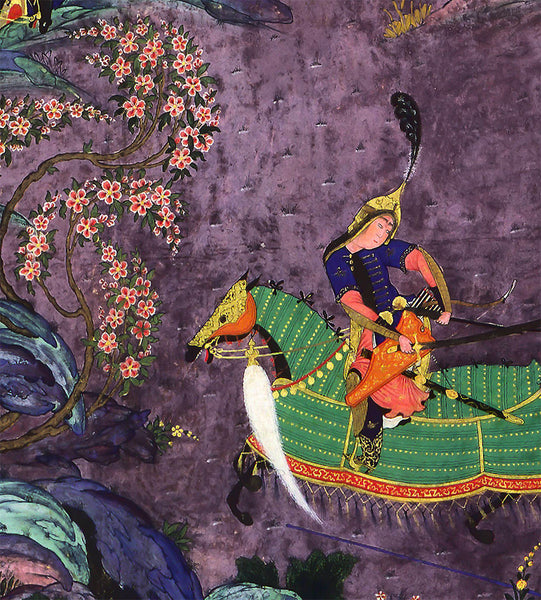 Shahnameh Ferdowsi miniature canvas print wall art, Persian miniature, Iranian art - Artorang