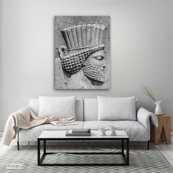 Ancient Persian soldier, Hakhamaneshi soldier in Persepolis Takht-e Jamshid wall art, Persian gift